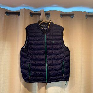 Navy Blue Men's Polo Puffer Vest